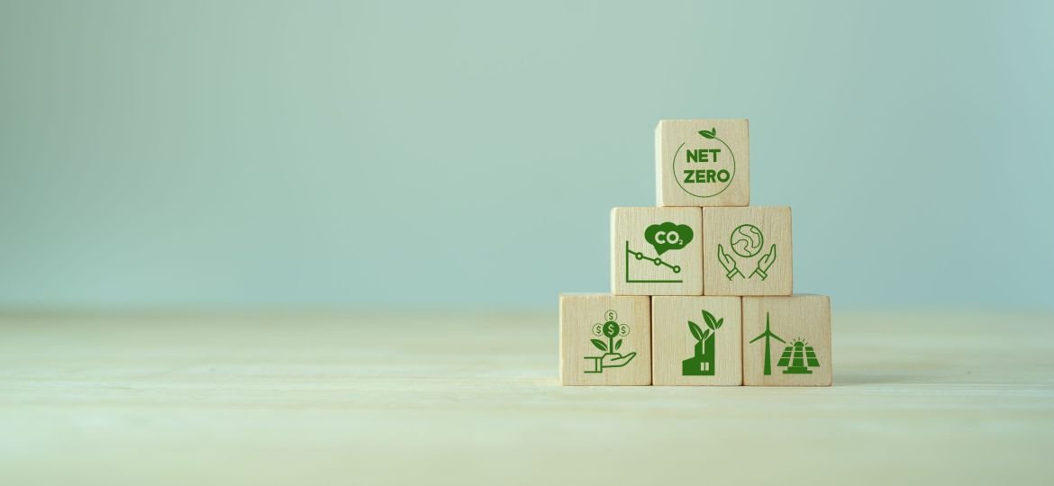 Net zero and carbon neutral concept. Net zero greenhouse gas emi